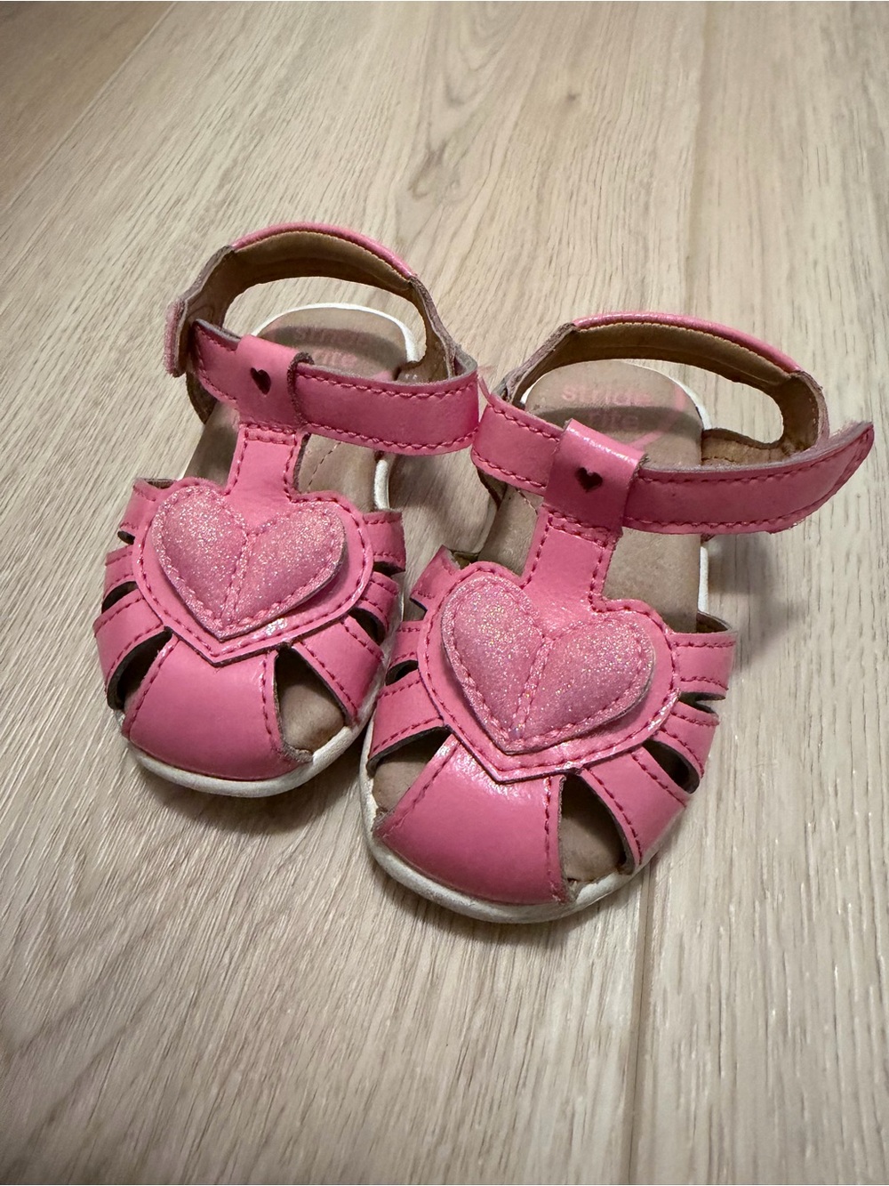 Stride Rite Pink Heart Toddler Sandals